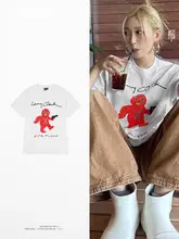 ユニセックス カートゥーンプリント半袖Tシャツ【アメリカンレトロ・フィット】