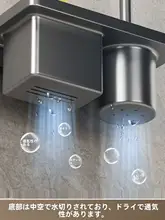 トイレブラシ用穴あけ不要収納ラック【隅々まで届く・手洗い可能・家庭用】