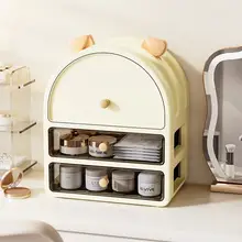 多層引き出し式デスク収納ボックス【可愛いデザイン・化粧品収納用】