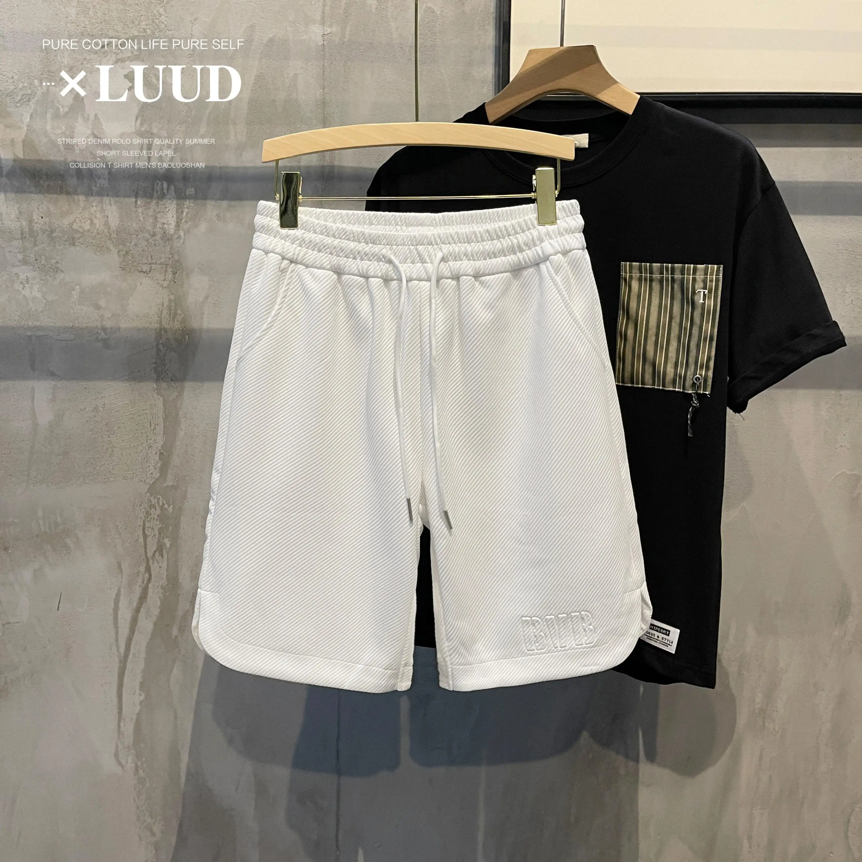 かっこいい エラ張りベース顔 ショート に合うスタイルは？LUUDの夏用ニットショートパンツが答えになる