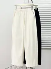 春用 大きいサイズ レディース 細見え デニム風パンツ【ウエストゴム・綿100%】（セットアップ対応）