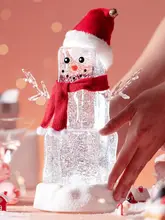 クリスマス雪の結晶スノードームオルゴール【ジンジャーブレッドマン・スノーマン・子供向けギフト】