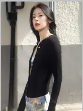 ボタン付きヘンリーネックロンパース【フィット感・長袖・タイト】