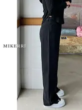 黒のワイドレッグデニムパンツ【大きいサイズ・ルーズフィット・梨型体型に最適】