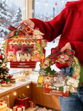 クリスマスケーキ用包装ボックス【カートンデザイン・ムースボール型・クリスマスハウス・お菓子用】