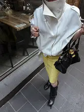ホワイト ライサーレ ショートコート【ダブルブレスト・シンプルデザイン・春用】