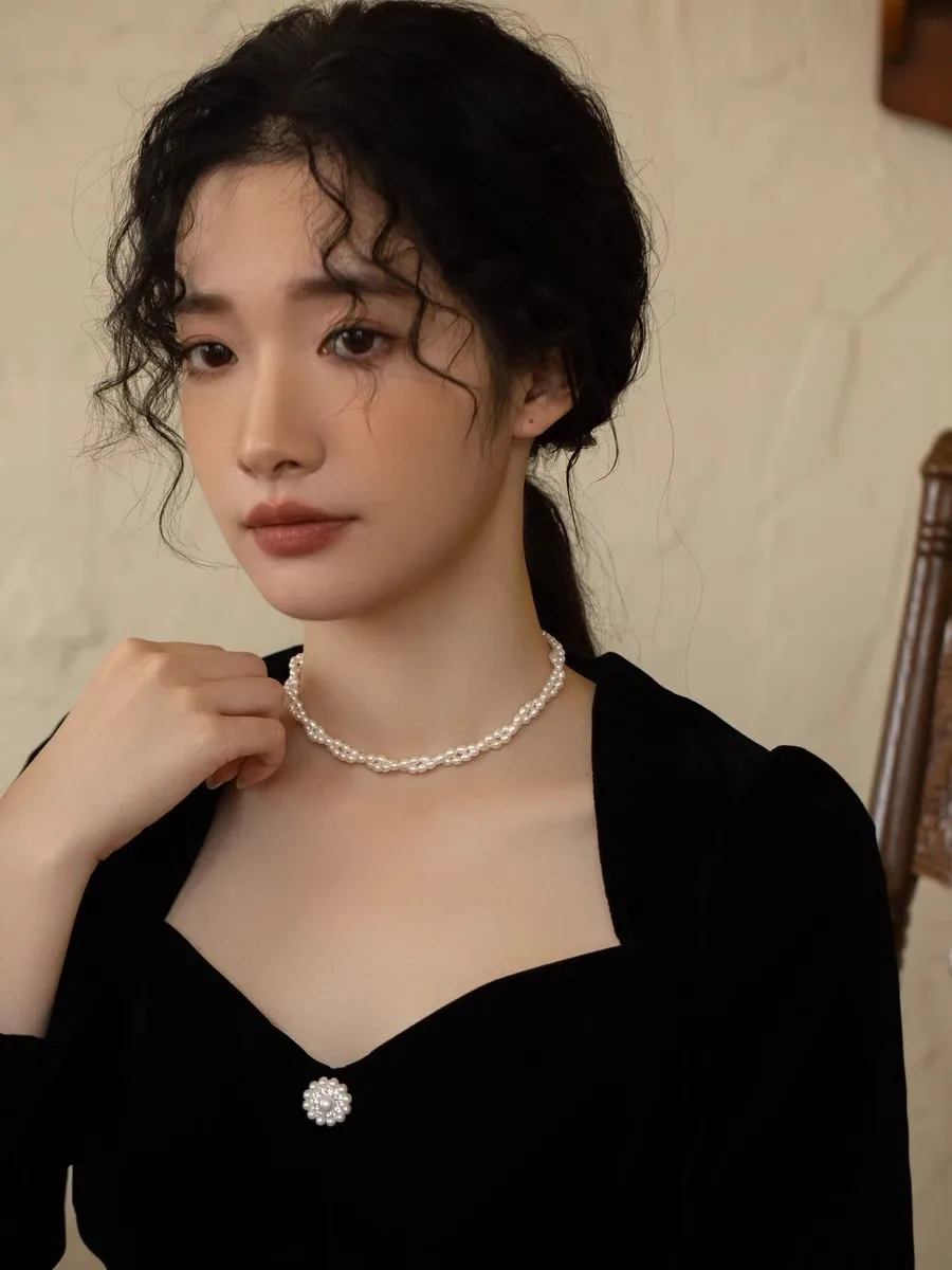 二重重ね付けパールネックレス：高級感とデコルテラインにフィットする日韓スタイルの選択肢