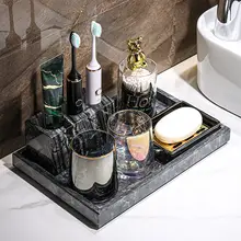 洗面器付き 高級感がある 牙ブラシスタンド【バスルーム収納・洗面台用】（セットアップ対応）