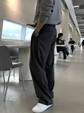 スラックス カジュアルパンツ メンズ 混紡 グレー ゆったり ドレープ感 上品 秋「SSUMENAMTR」