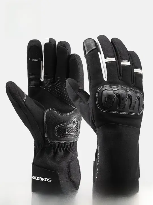 冬用バイクグローブ【フルフィンガー・防風・保温・ライディング用・メンズ】