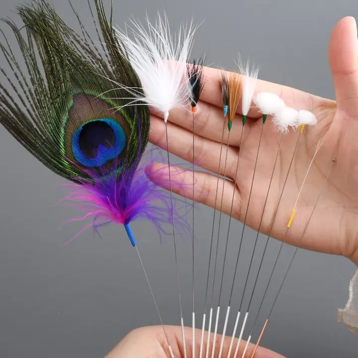 プロフェッショナル耳かき用シルバー針白鹅绒耳かき棒【単品】