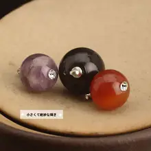高級ボタン 中華風チャイナドレス用天然黒玉石ボタン【飾り付き・国風デザイン】