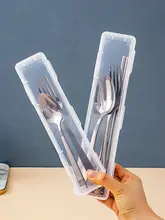 便利な食器収納ボックス【防塵・蓋付き・旅行・アウトドア・学校用・重ねられる】