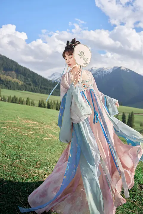 春夏用 天絲製のノースリーブドレス【美しいデザイン・女性用・漢服】