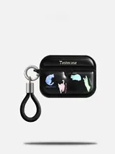 イヤホンケース マグネット式 宝石 猫 デザイン ブラック オリジナル 上品 キュート AirPods Pro 対応 「Tastecase」