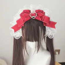 全色対応 ロリータ風リボンヘアバンド【柔らかいデザイン・クリスマス用】