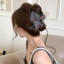 おしゃれなバタフライリボンヘアクリップ【後頭部用・髪量多め対応】