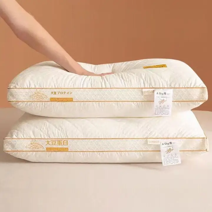 枕 首をサポート 睡眠用 一人用 高さのある枕 大豆繊維 家庭用