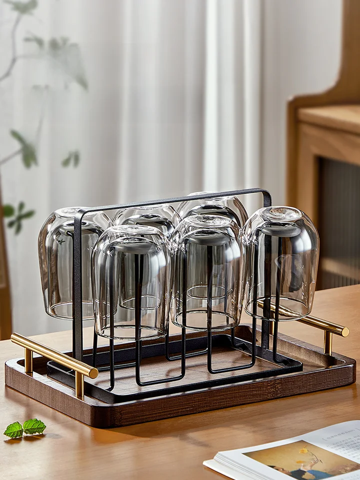 二重構造の透明ガラス製水杯【高 borosilicate・家庭用・保温・デザインセット】