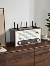 ヴィンテージ風リビング用ルーター収納ボックス【デスクトップ飾り・Wi-Fi機器隠し用】