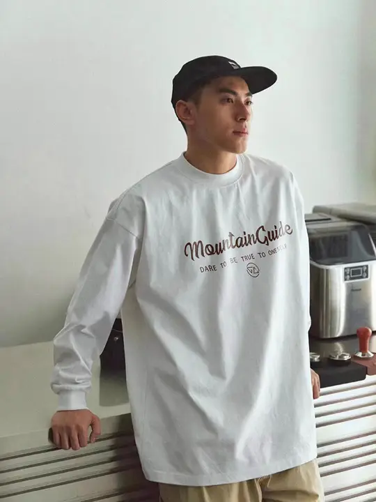 西海岸風 プリント 長袖Tシャツ【メンズ・カジュアル・ヒップホップスタイル】