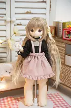 BJD人形【猫と王様・松鼠デザイン・グラデーションリボン・ツインテール】