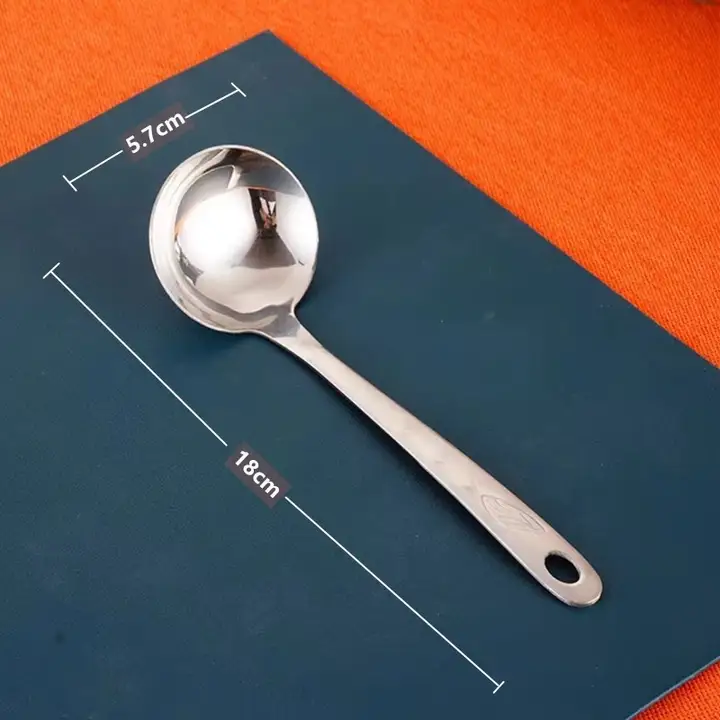 ステンレス 短柄ザル鍋スプーン