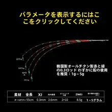 全チタン製エギングロッド【硬尾・柔らかいテール付き】