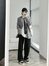 粗斜め織りのワイドパンツ【リラクシング・ユニセックス・スリム効果】（セットアップ対応）