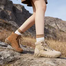アウトドア登山靴 レディース【ハイカット・防滑・軽量・ヴィンテージ風・真皮】