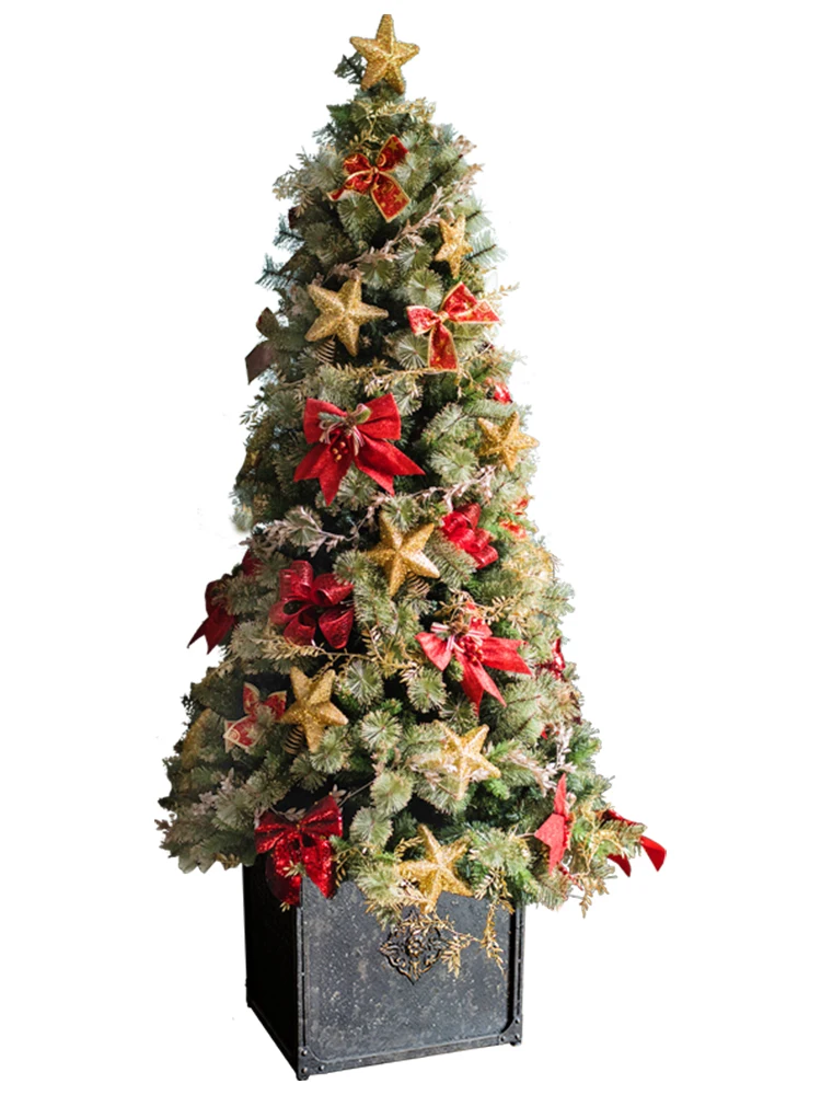 ゴールドとグリーンのヴィンテージクリスマスツリー飾り：大人数で楽しめる家庭用クリスマス装飾の最適解