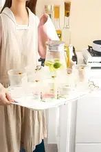 創意デザインの長方形メラミントレイ【ダブルハンドル・浮彫り・家庭用・ティーカップ・フルーツ用】