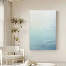 抽象的なテクスチャーアートの手描き油絵【現代的なシンプルスタイル・リビングルーム用装飾】