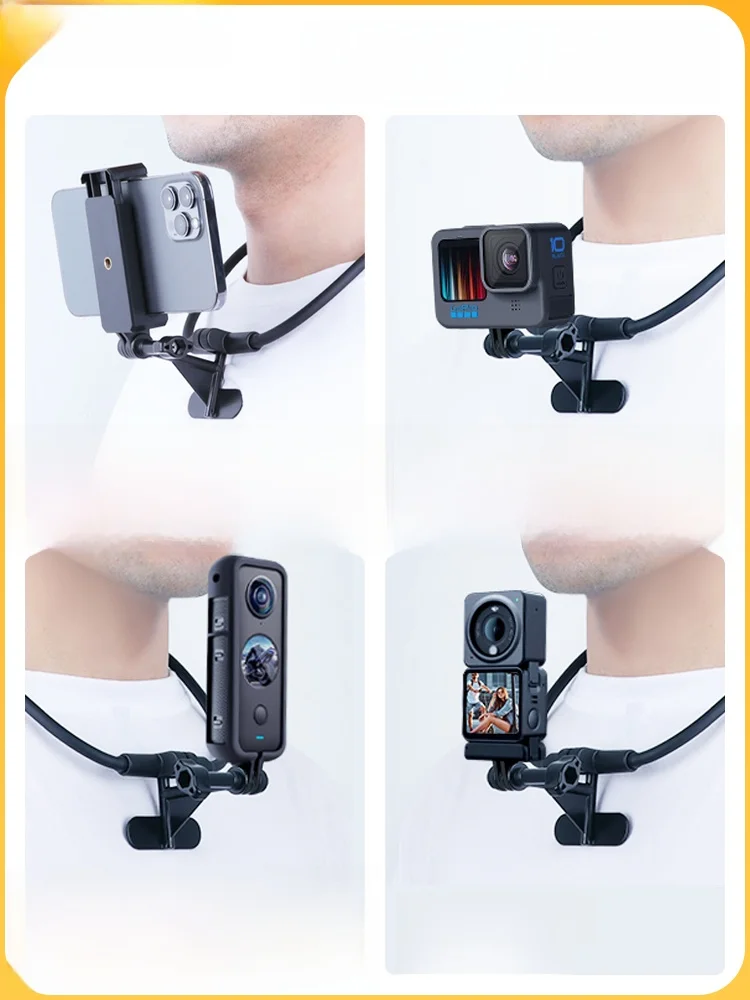 Fotopro 全包型自転車用スマホホルダー：首掛け式磁吸設計でアクションカメラも対応