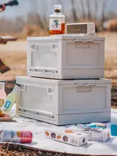 アウトドアイベントに最適！折りたたみ収納ボックス【プラスチック製・衣類やおもちゃの整理に便利】
