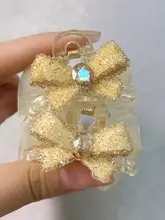 大きなリボン付きヘアクリップ【高級感・女性用・前髪用・大サイズ】