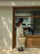 天然草編みトートバッグ【フランス風・大容量・手提げ・ピクニックバスケット・手作り】