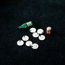 銀色単頭トレイペンダント【手作り用DIY飾り・基本パーツ】