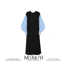 モデザインのニットワンピース【シャツ風・ルーズフィット・マタニティ対応】