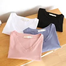 通気性の良いコットン短袖Tシャツ【レディース・ホワイト・ルーズフィット】