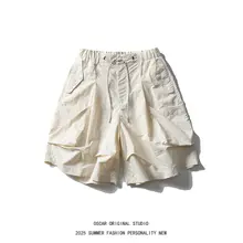大口ポケット付き速乾工事用ショートパンツ【夏用・超ゆったり・機能的・男女兼用】