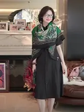 エlegantな新中式デザインのシルクドレス【イメージ：亀裂模様・ウエストリボン付き】