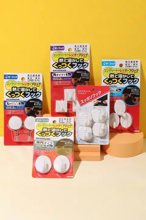 浴室用強力粘着フック【穴あけ不要・粗い壁面対応・屋外用】