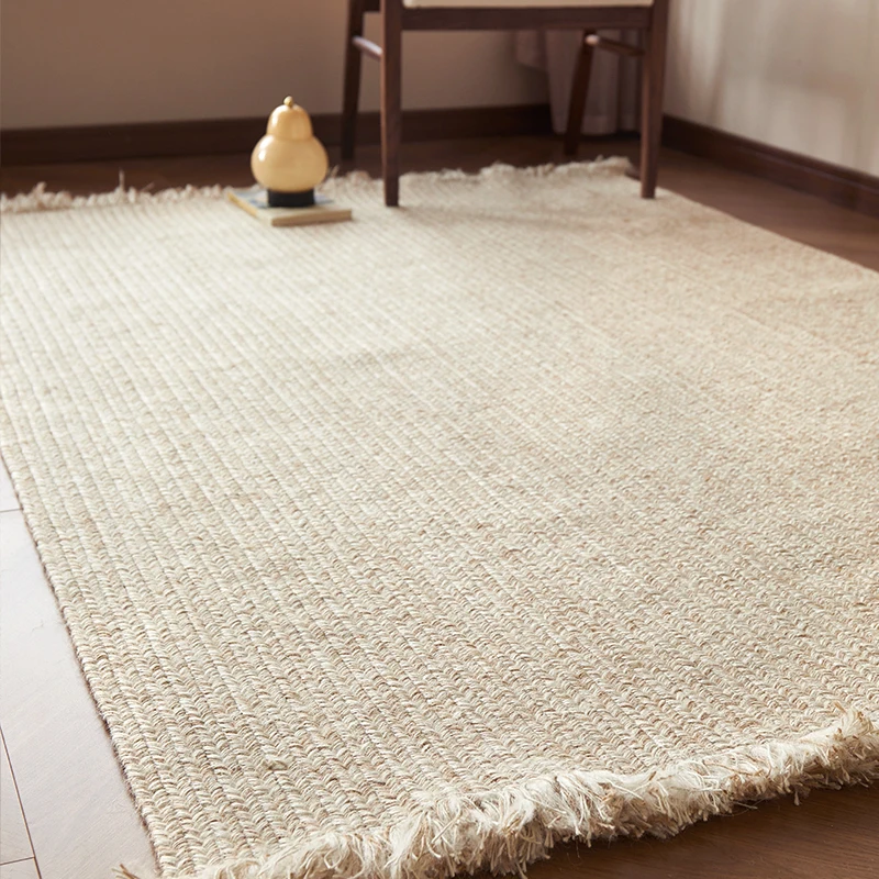 韓国インテリアを再現｜カフェ風部屋の作り方　完全ガイド　手編み黄麻カーペットの選び方