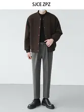 野球ジャケット 上着 男性学生 ゆったり スタンドカラー