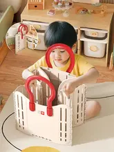 子供用おもちゃ収納バスケット【大容量・ぬいぐるみ収納用】
