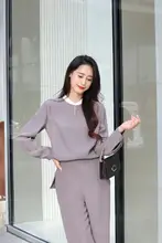 真丝の切替デザインシャツ【刺繍入り・ストレートパンツ付き】（セットアップ対応）