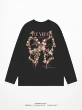 アメリカンスタイルのゆったりとした長袖Tシャツ【男性用・コットン素材・カジュアル】