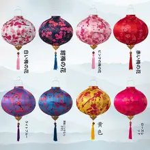 梅の花デザインの布製吊り下げランプ【手描き・中華風・ホテルや茶館向け】
