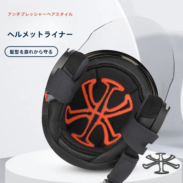 TOSUOD 自転車用ヘルメット内パッド【髪型を圧迫しない・シリコン製・夏用】